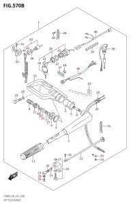 DT40 From 04005K-610001 ()  2016 drawing OPT:TILLER HANDLE (DT40WR:P90)