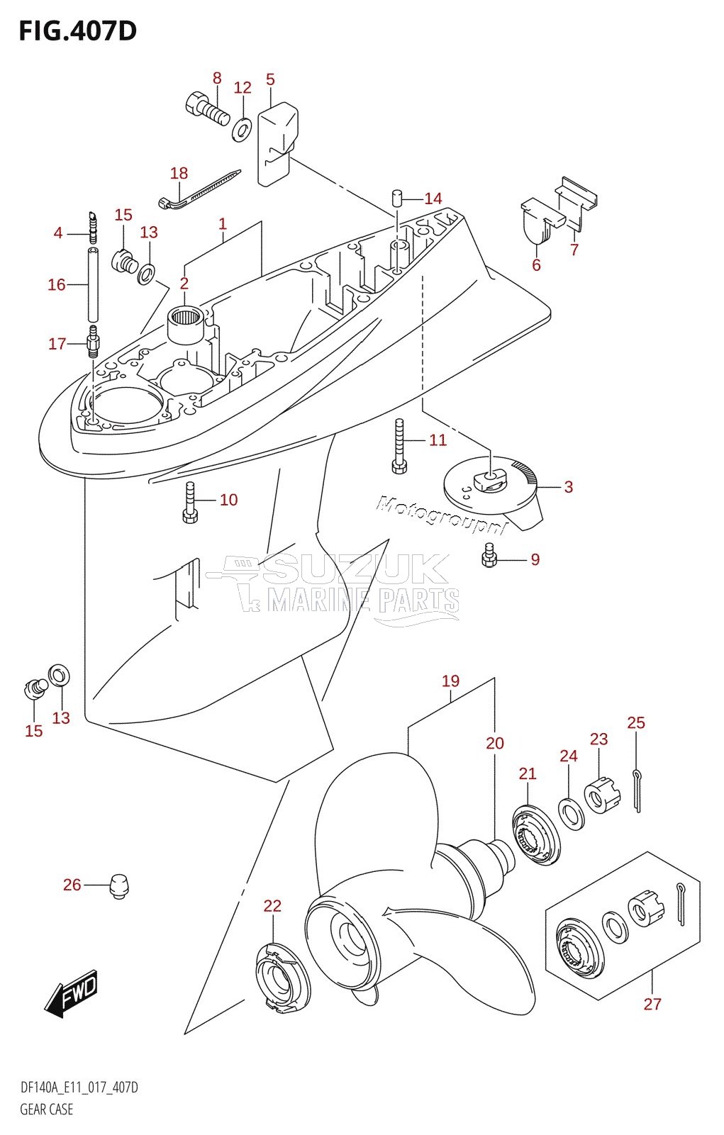 GEAR CASE (DF115AZ:E11)