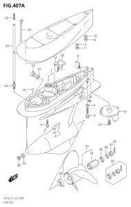 22503F-240001 (2022) 225hp E40-Costa Rica (DF225T) DF225T drawing GEAR CASE (DF200T)