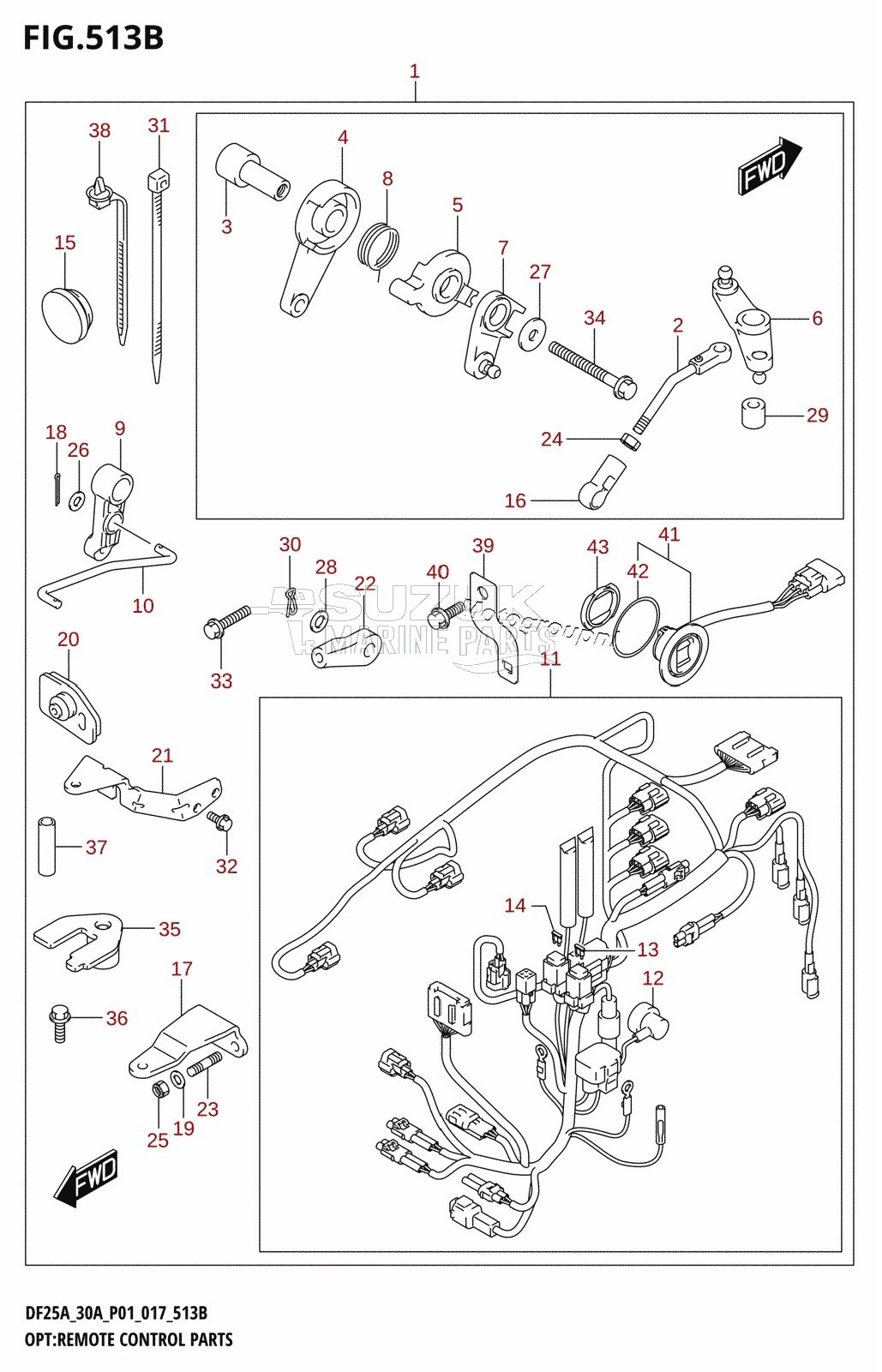 OPT:REMOTE CONTROL PARTS (DF25ATH:P01)