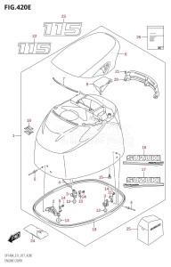 DF115AZ From 11503Z-710001 (E11 E40)  2017 drawing ENGINE COVER (DF115AZ:E40)