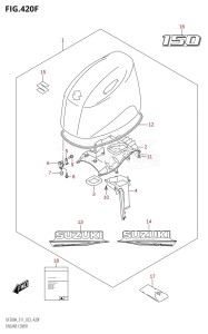 DF200AZ From 20003Z-040001 (E01 E03 E40)  2020 drawing ENGINE COVER ((DF150AT,DF150AZ):(021,022,023))