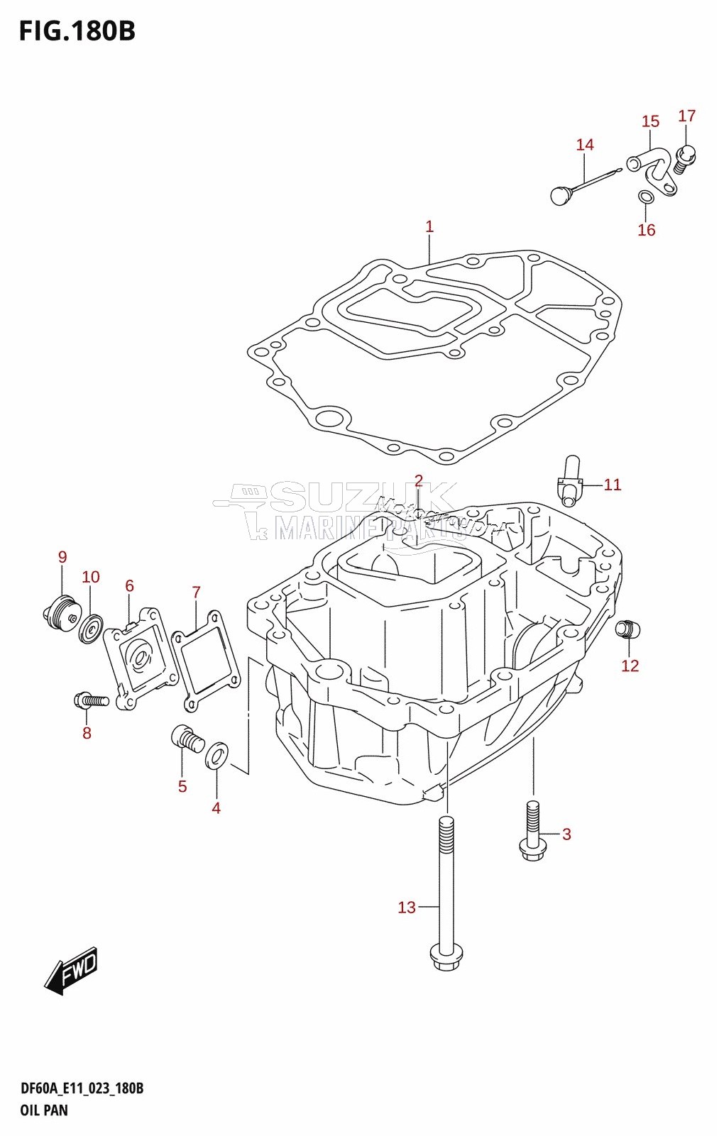 OIL PAN (DF40AQH,DF40ATH,DF50ATH,DF60AQH,DF60ATH,DF50AVT,DF50AVTH,DF60AVT,DF60AVTH)