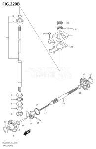 02002F-040001 (2020) 20hp E01 P01 P40-Gen. Export 1 (DF20A   DF20A    DF20AR   DF20AR    DF20AT   DF20AT    DF20ATH   DF20ATH) DF20A drawing TRANSMISSION (SEE NOTE)