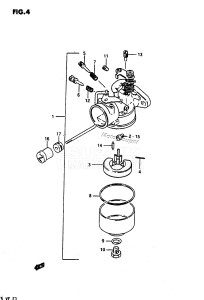 DT5 From 0501-551318 ()  1985 drawing CARBURETOR