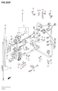 DF250Z From 25003Z-310001 (E01 E40)  2013 drawing HARNESS (DF225T:E40)