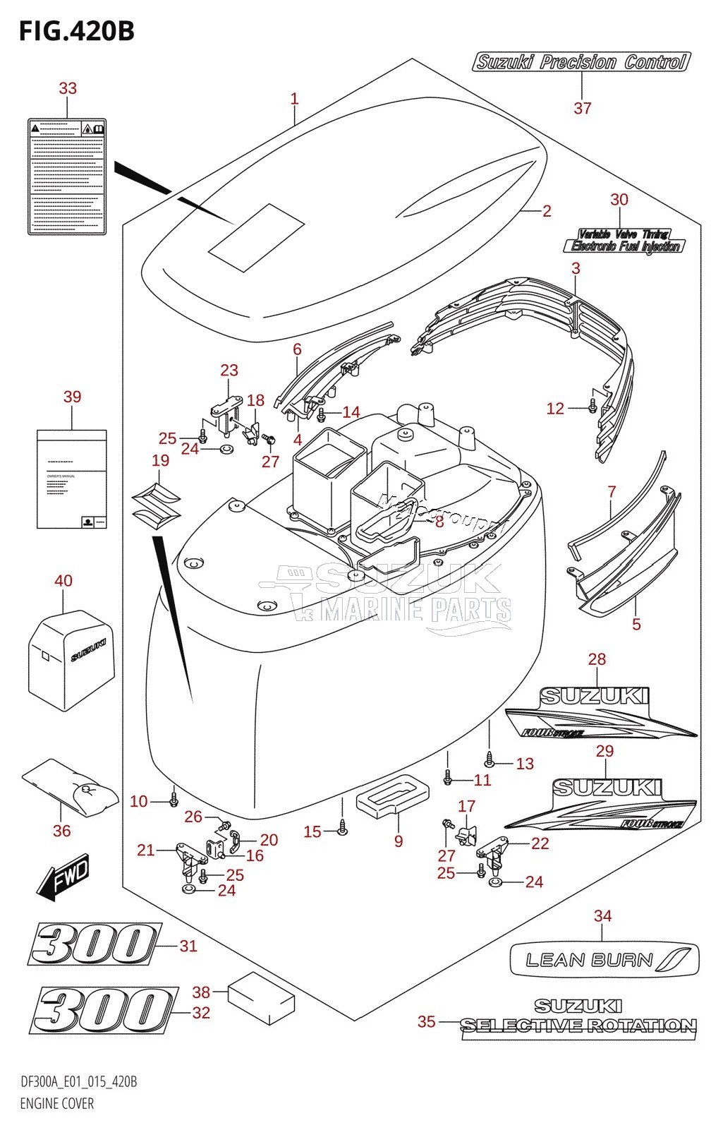 ENGINE COVER (DF300A:E40)