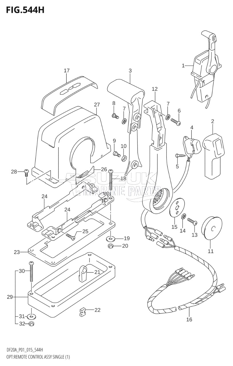 OPT:REMOTE CONTROL ASSY SINGLE (1) (DF20AR:P01)