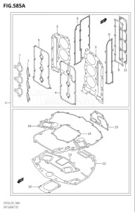 25003Z-110001 (2011) 250hp E01 E40-Gen. Export 1 - Costa Rica (DF250Z) DF250Z drawing OPT:GASKET SET