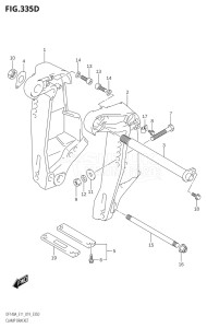 14003F-910001 (2019) 140hp E11 E40-Gen. Export 1-and 2 (DF140AT) DF140A drawing CLAMP BRACKET (DF140AT:E11,DF140AZ:E11)