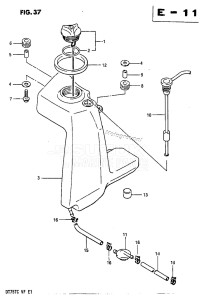 DT75 From 07501-504157 ()  1985 drawing OIL TANK (MODEL VF)