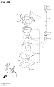 DF70A From 07003F-510001 (E03)  2015 drawing WATER PUMP (DF70A:E01)