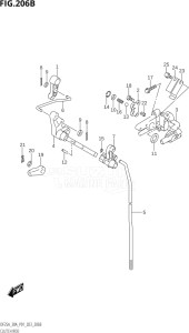 03003F-040001 (2020) 30hp P01 P40-Gen. Export 1 (DF30A  DF30AQ  DF30AR  DF30AT  DF30ATH) DF30A drawing CLUTCH ROD (DF25AR,DF25AT,DF30AR,DF30AT)