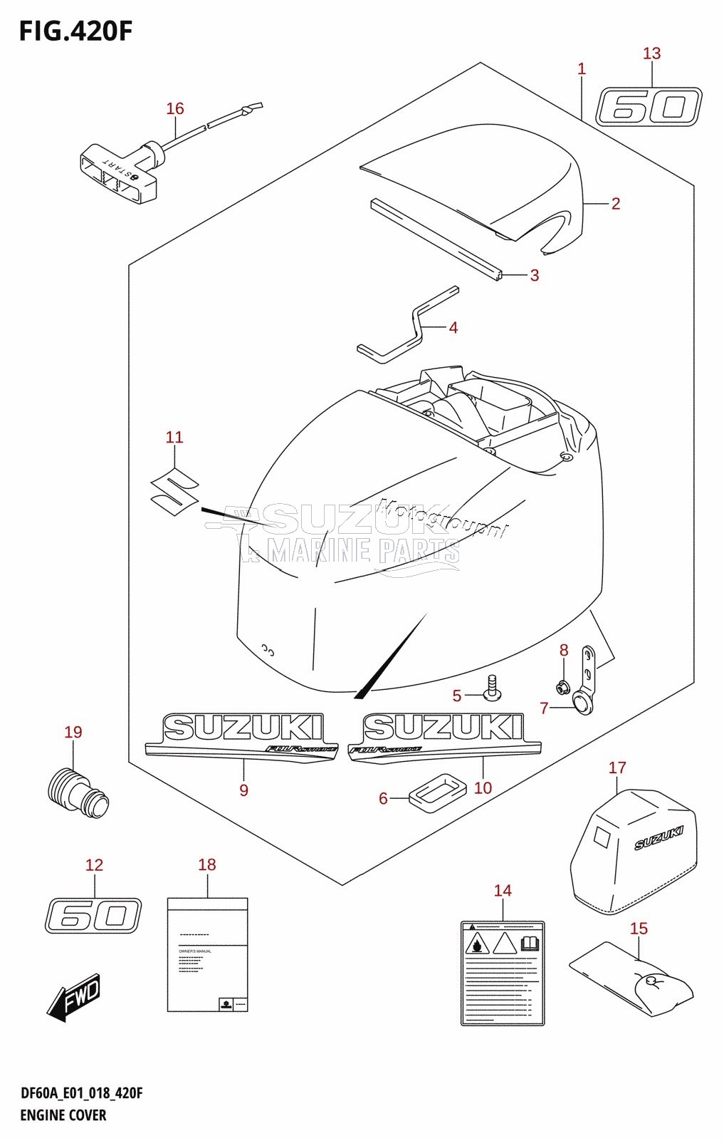 ENGINE COVER (DF60A:E01)