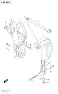 05004F-710001 (2017) 50hp E01-Gen. Export 1 (DF50AVT  DF50AVTH) DF50A drawing CLAMP BRACKET (DF40ATH:E01)