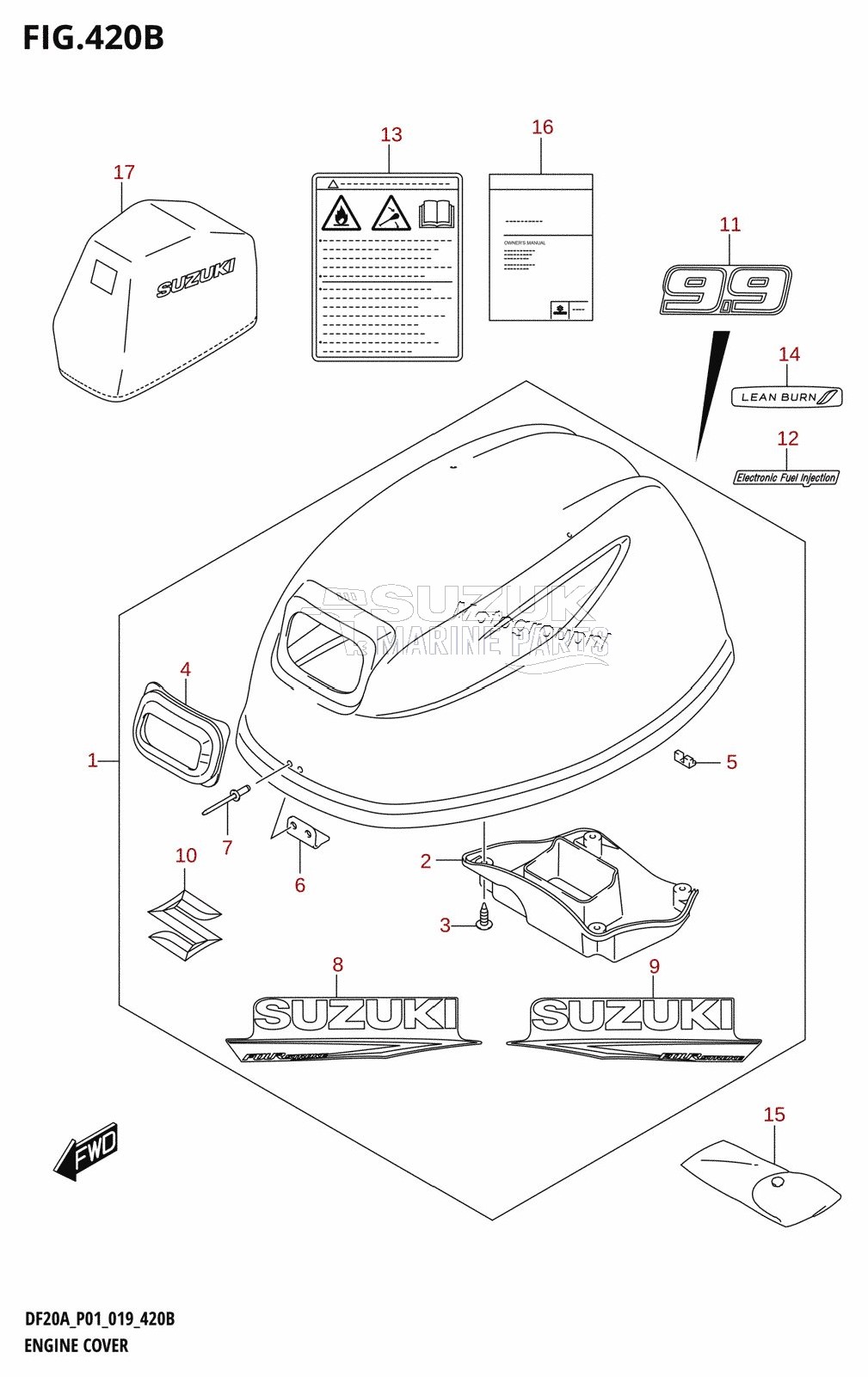 ENGINE COVER (DF9.9B,DF9.9BR)