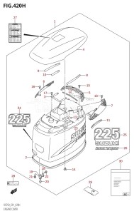 DF250 From 25001F-980001 (E01 E40)  2009 drawing ENGINE COVER ((DF225WT,DF225WZ):(K5,K6,K7,K8,K9))