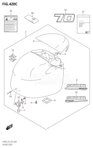 DF100B From 10004F-140001 (E01 E40)  2021 drawing ENGINE COVER (DF70ATH:E01)