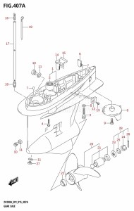 DF200A From 20003F-510001 (E01 E40)  2015 drawing GEAR CASE (DF200AT:E01)