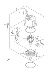 Outboard DF 225 drawing PTT Motor