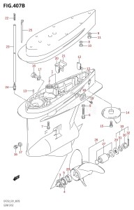 DF225Z From 22501Z-880001 (E01 E40)  2008 drawing GEAR CASE (DF200Z,DF200WZ,DF225Z,DF225WZ,DF250Z)