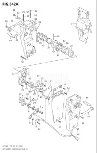 14003F-410001 (2014) 140hp E01 E40-Gen. Export 1 - Costa Rica (DF140AT) DF140A drawing OPT:REMOTE CONTROL ASSY DUAL (2)