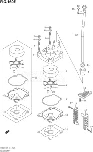 06003F-410001 (2014) 60hp E01 E40-Gen. Export 1 - Costa Rica (DF60AVT  DF60AVTH) DF60A drawing WATER PUMP (DF50A:E01)