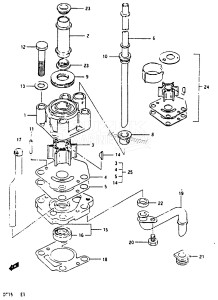 DT15 From 01501-718639 ()  1987 drawing WATER PUMP