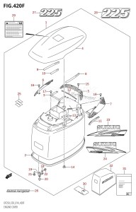 DF225T From 22503F-410001 (E03)  2014 drawing ENGINE COVER (DF225T:E03)