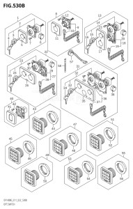 11505Z-140001 (2021) 115hp E11 E40-Gen. Export 1-and 2 (DF115BZG) DF115BZG drawing OPT:SWITCH (022)