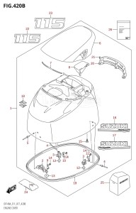 DF115A From 11503F-710001 (E11 E40)  2017 drawing ENGINE COVER (DF115AT:E11)