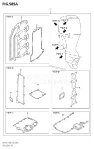 DF140Z From 14001Z-980001 (E03)  2009 drawing OPT:GASKET SET