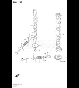 10004F-810001 (2018) 100hp E01 E40-Gen. Export 1 - Costa Rica (DF100BT) DF100B drawing CAMSHAFT (DF80A)