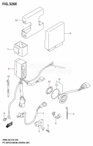 DF50A From 05004F-810001 (E03)  2018 drawing PTT SWITCH /​ ENGINE CONTROL UNIT (DF60AVT)