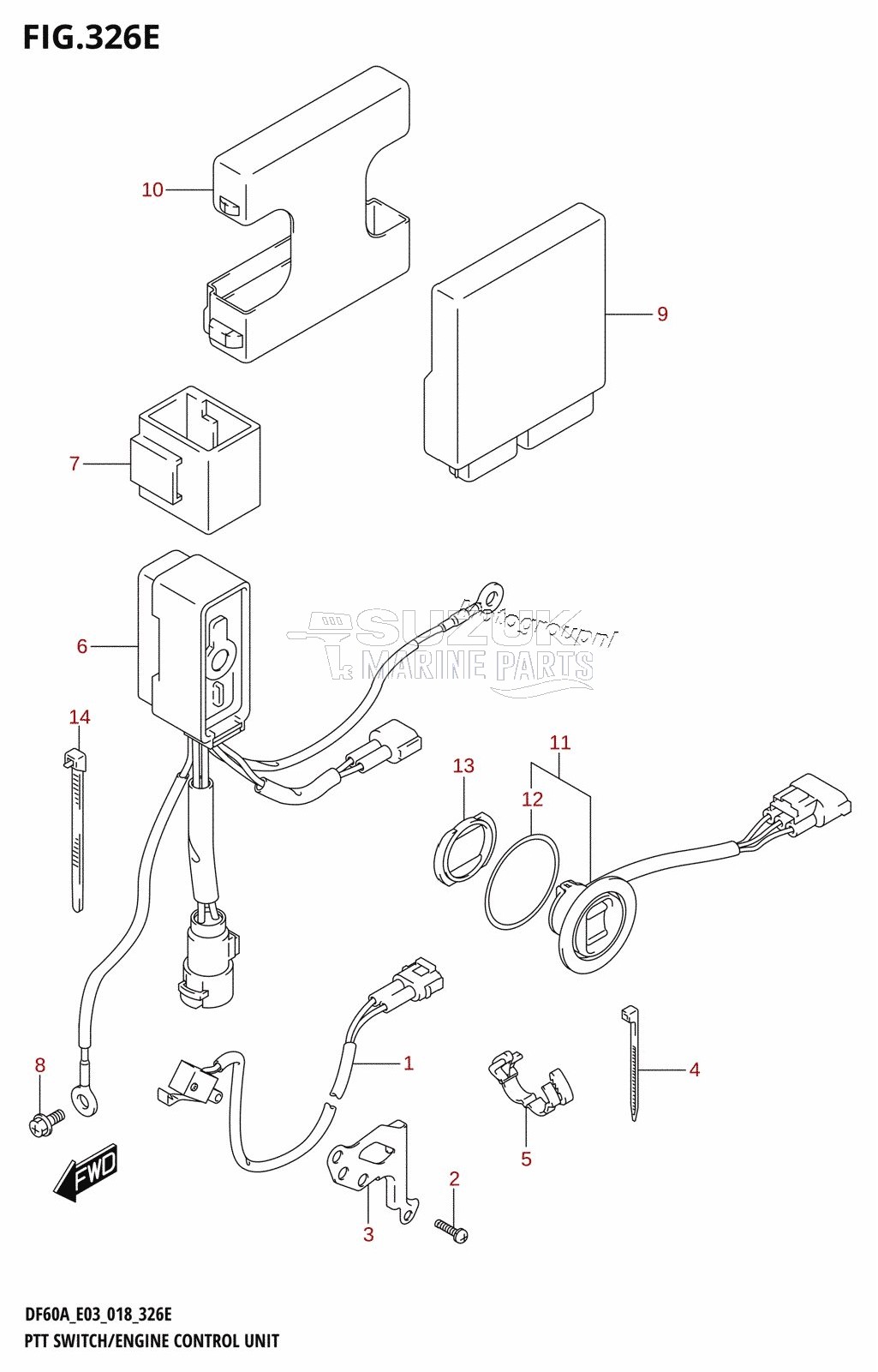 PTT SWITCH /​ ENGINE CONTROL UNIT (DF60AVT)