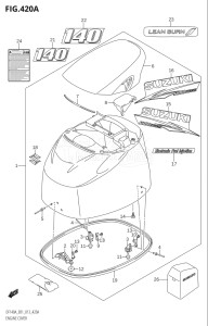 14003Z-310001 (2013) 140hp E01 E40-Gen. Export 1 - Costa Rica (DF140AZ) DF140AZ drawing ENGINE COVER