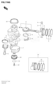 20002F-710001 (2017) 200hp E03-USA (DF200T) DF200 drawing CRANKSHAFT (DF250ST:E03)