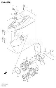 00252F-110001 (2011) 2.5hp P01-Gen. Export 1 (DF2.5) DF2.5 drawing GEAR CASE