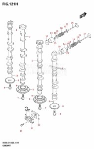 DF225T From 22503F-340001 (E11 E40)  2023 drawing CAMSHAFT (DF250ST:(022,023))