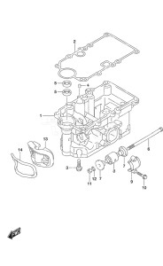 Outboard DF 25A drawing Engine Holder