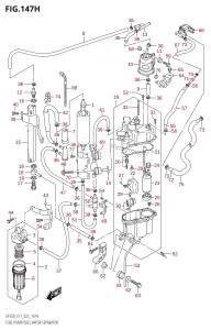 DF250Z From 25003Z-040001 (E40)  2020 drawing FUEL PUMP /​ FUEL VAPOR SEPARATOR (E40:022)