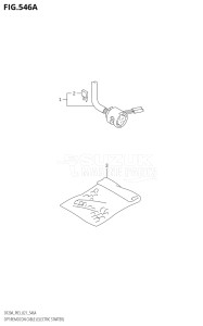 00995F-340001 (2023) 9.9hp E03-USA (DF9.9B  DF9.9BT  DF9.9BTH) DF9.9B drawing OPT:REMOCON CABLE (ELECTRIC STARTER) ((DF9.9B,DF15A,DF20A):E-STARTER)