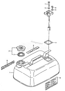 DT50M From 5002-001001 ()  1986 drawing FUEL TANK