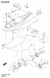 DF50A From 05003F-510001 (E03)  2015 drawing GEAR CASE (DF50AVT:E03)