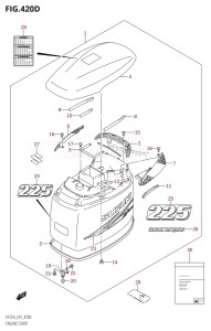 DF250 From 25001F-680001 (E01 E40)  2006 drawing ENGINE COVER ((DF225T,DF225WT,DF225Z,DF225WZ):(K10,011))