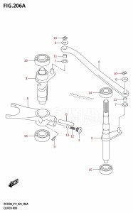 DF350A From 35001F-440001 (E11)  2024 drawing CLUTCH ROD