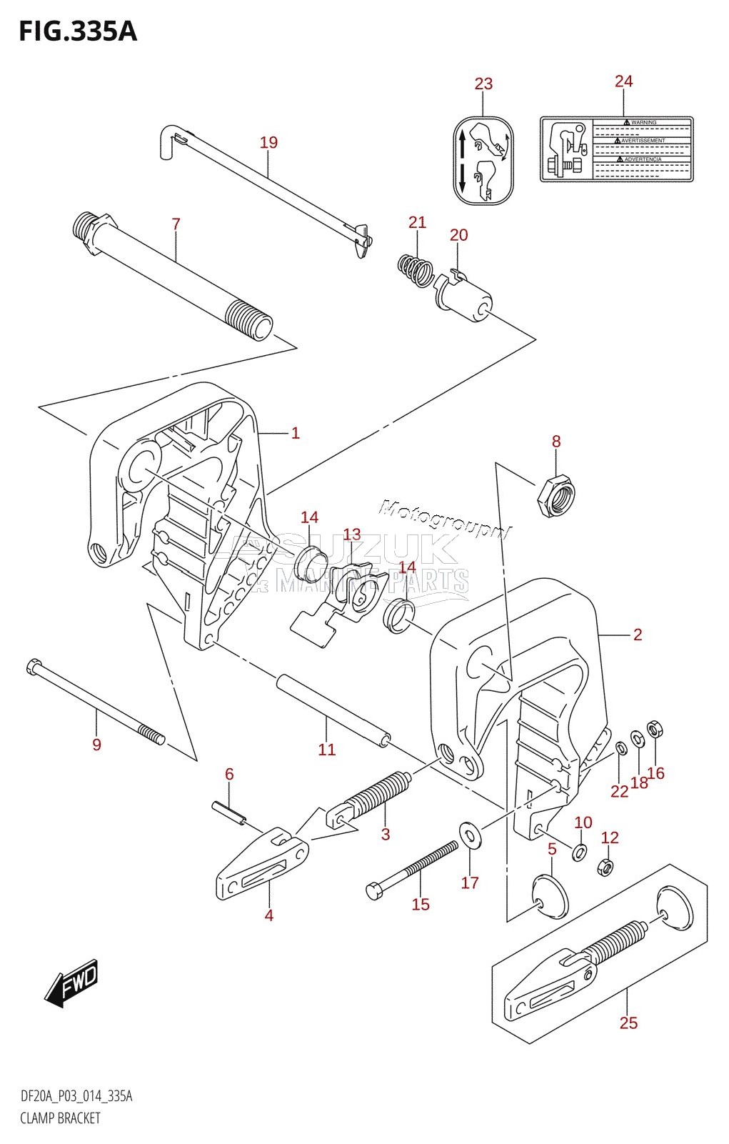 CLAMP BRACKET (DF9.9B:P03)