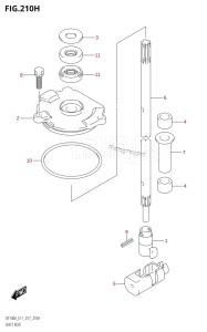 DF140A From 14003F-710001 (E11 E40)  2017 drawing SHIFT ROD (DF140AZ:E11)