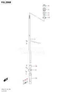 DF60A From 06002F-040001 (E01 E40)  2020 drawing CLUTCH ROD (DF40AQH:E01,DF40ATH:E01,DF50ATH:E01)