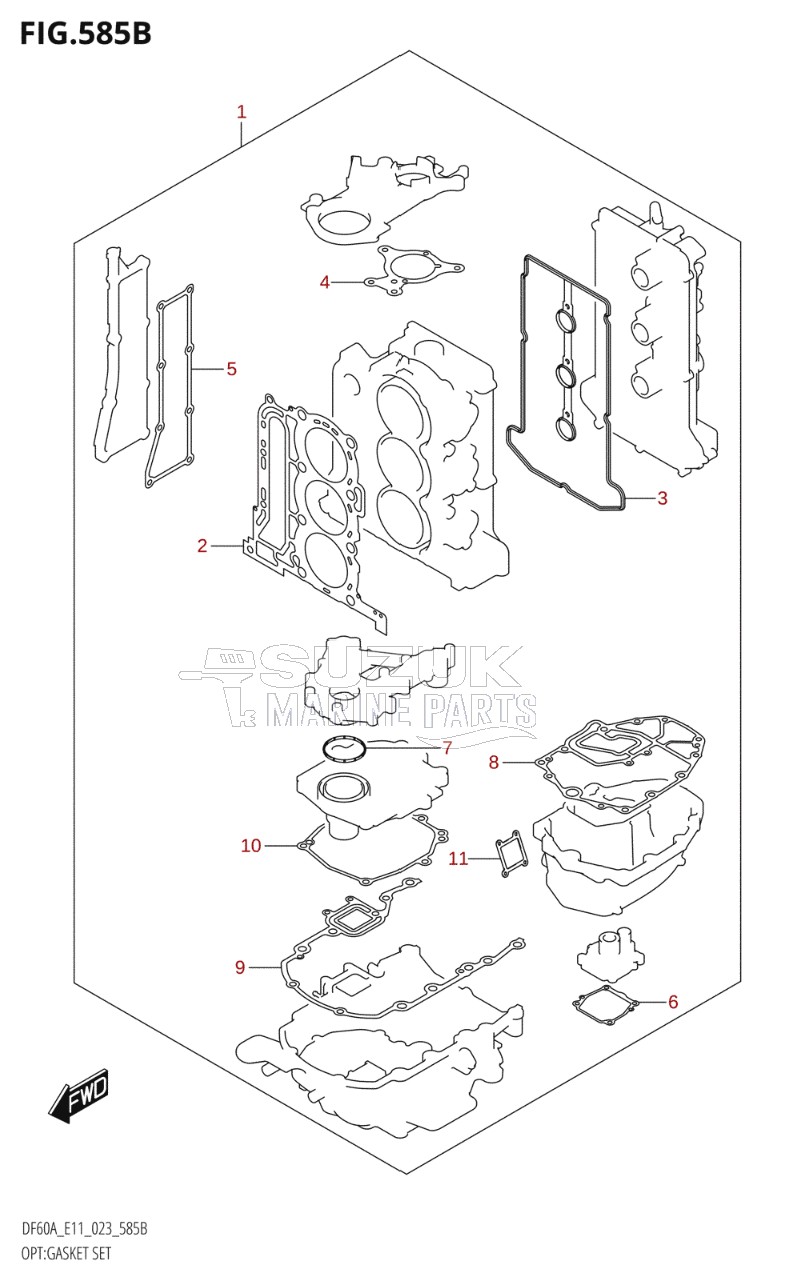 OPT:GASKET SET (DF50AVT,DF50AVTH,DF60AVT,DF60AVTH,DF40ASVT)